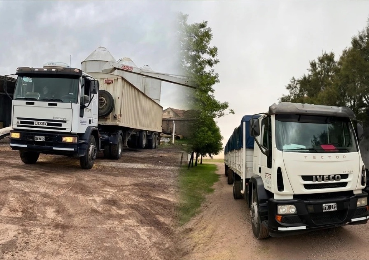 Camión de SAPLER SRL preparado para el transporte de cargas agropecuarias